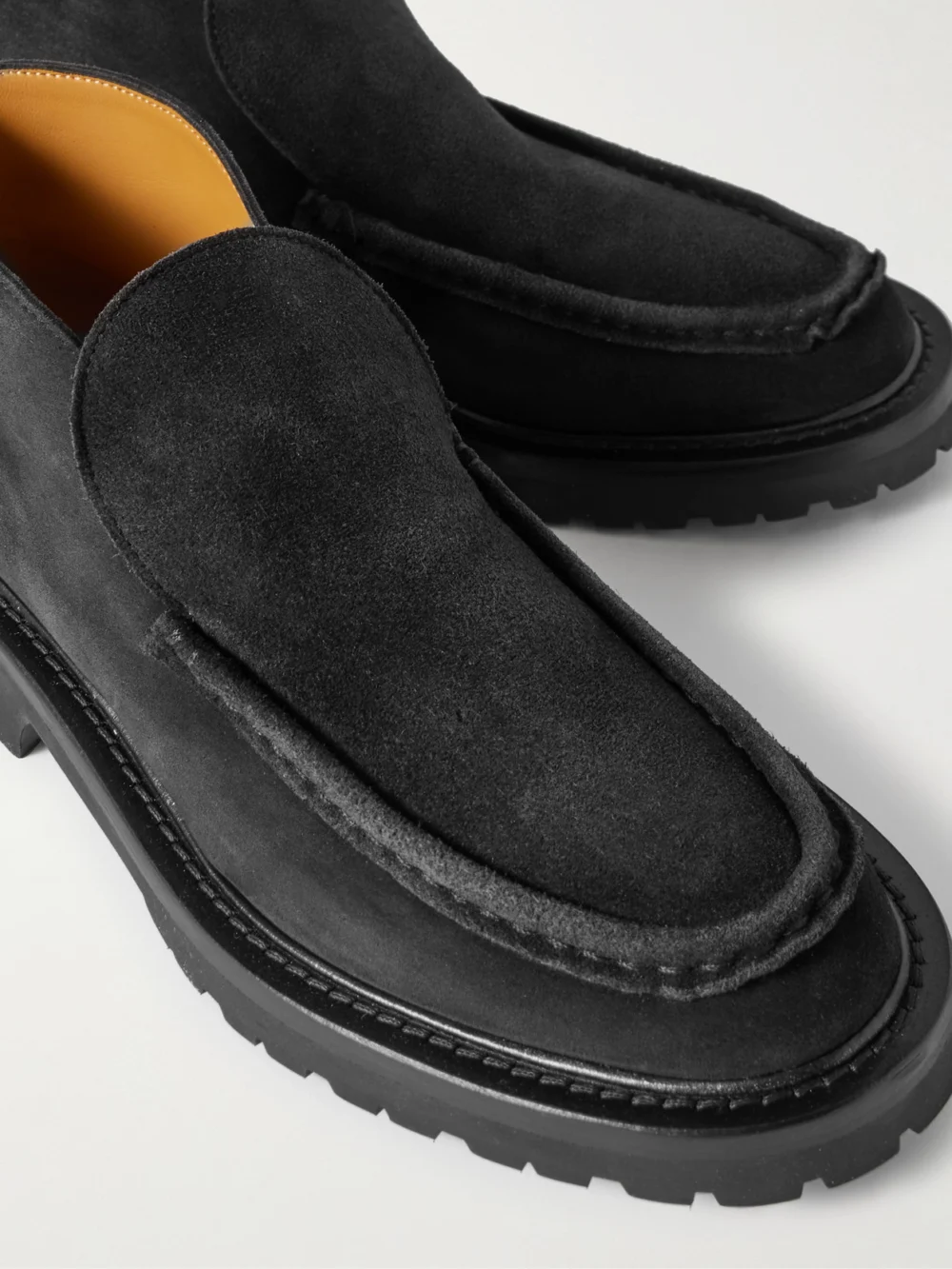 Close-up detail of the Legres 58 Suede Ankle Boots