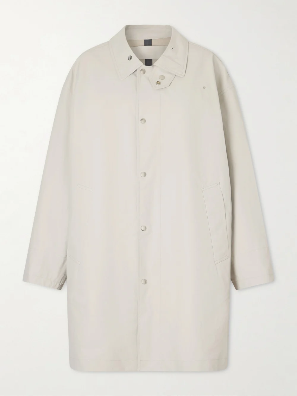 Lemaire Coated Cotton-canvas Coat in light gray