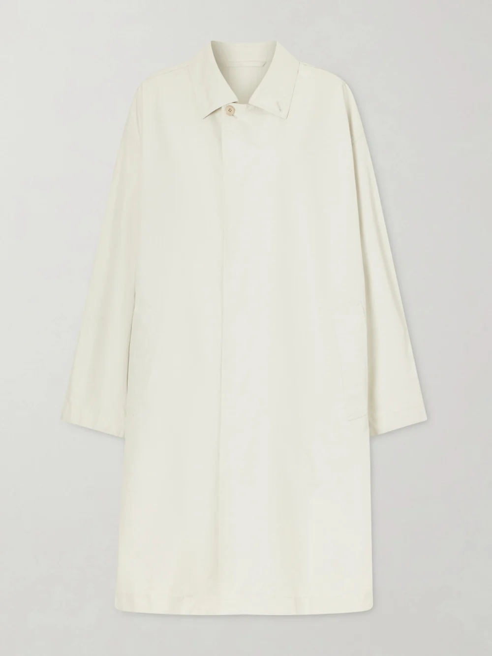 Lemaire Cotton-gabardine Coat in off-white