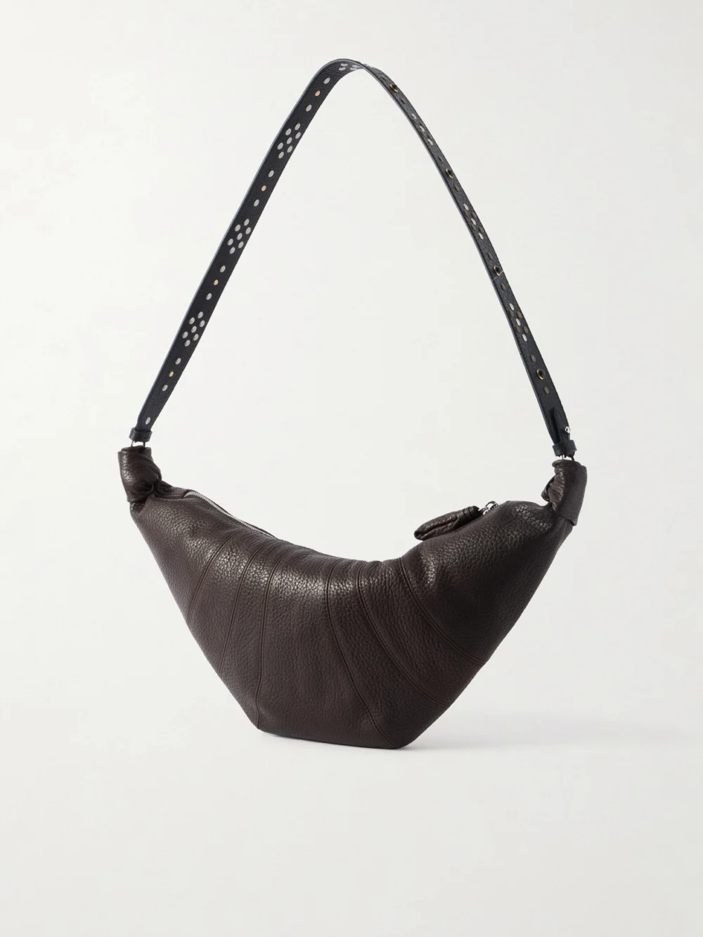 Back view of the Lemaire Croissant Medium Studded Textured-leather Shoulder Bag