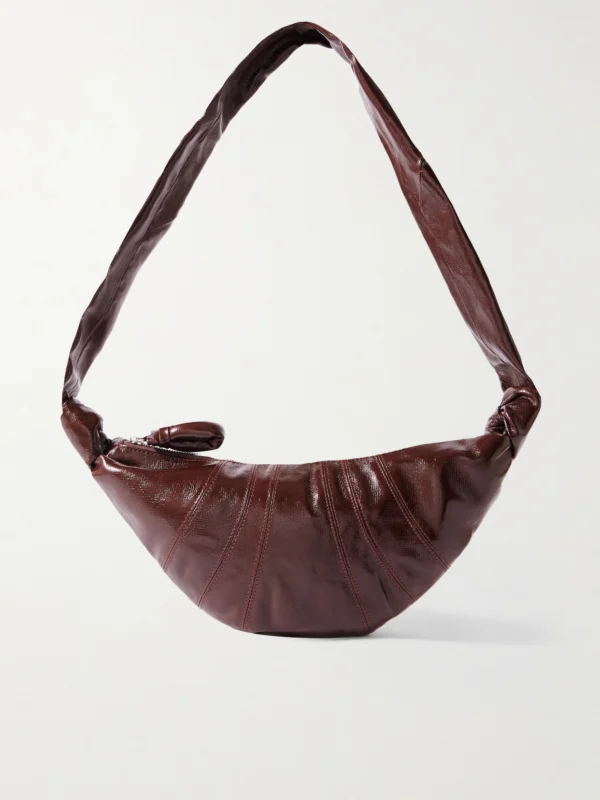 Lemaire Croissant Small Paneled Coated-canvas Shoulder Bag