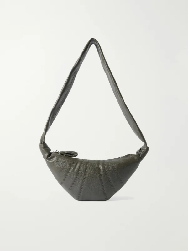 Lemaire Croissant Small Paneled Textured-leather Shoulder Bag