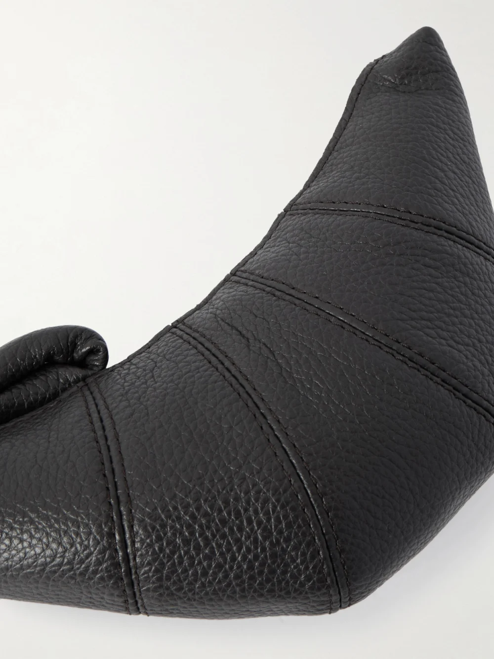 Close-up detail of the Lemaire Croissant Textured-leather Coin Purse