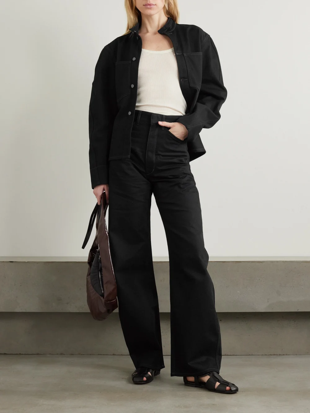 Lemaire Curved Cotton-twill Jacket, worn by a model