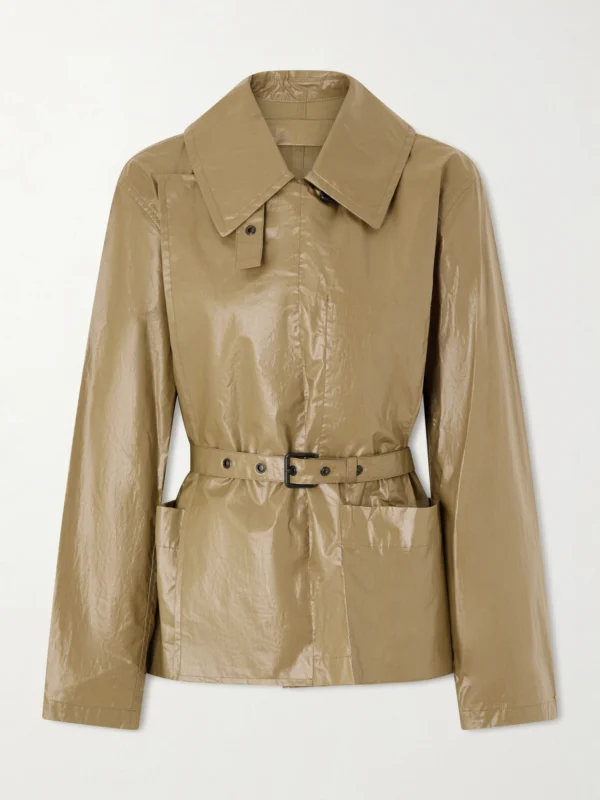 Lemaire Double-breasted Belted Coated Cotton-canvas Jacket