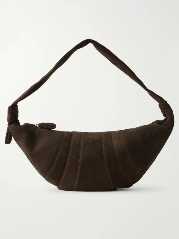 Lemaire Large Croissant Paneled Leather Shoulder Bag