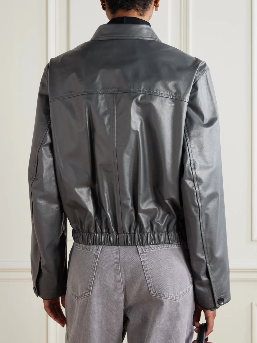 Back view of the Lemaire Leather Jacket