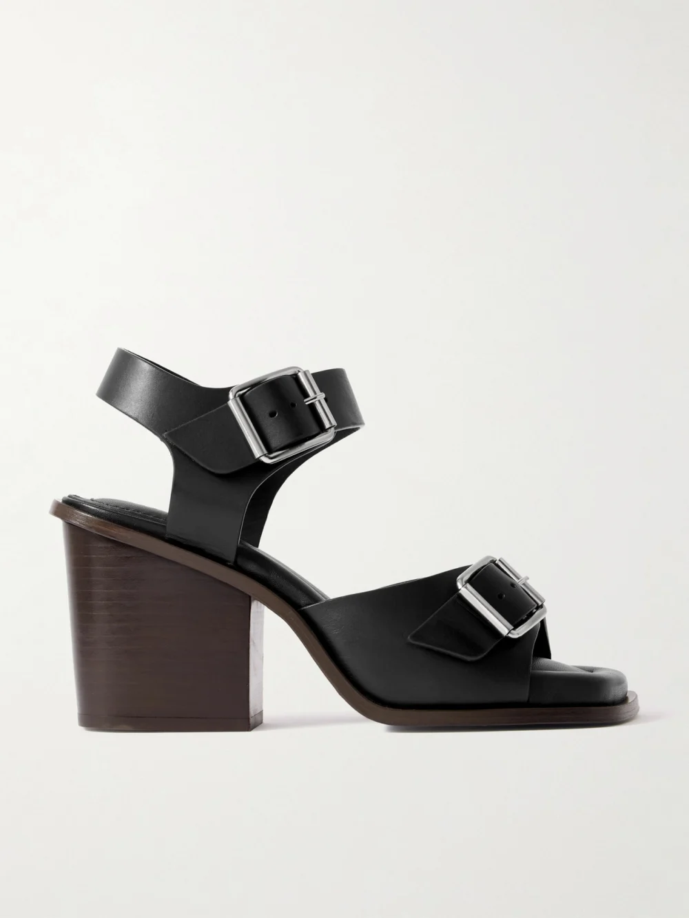 Lemaire Leather Sandals in black