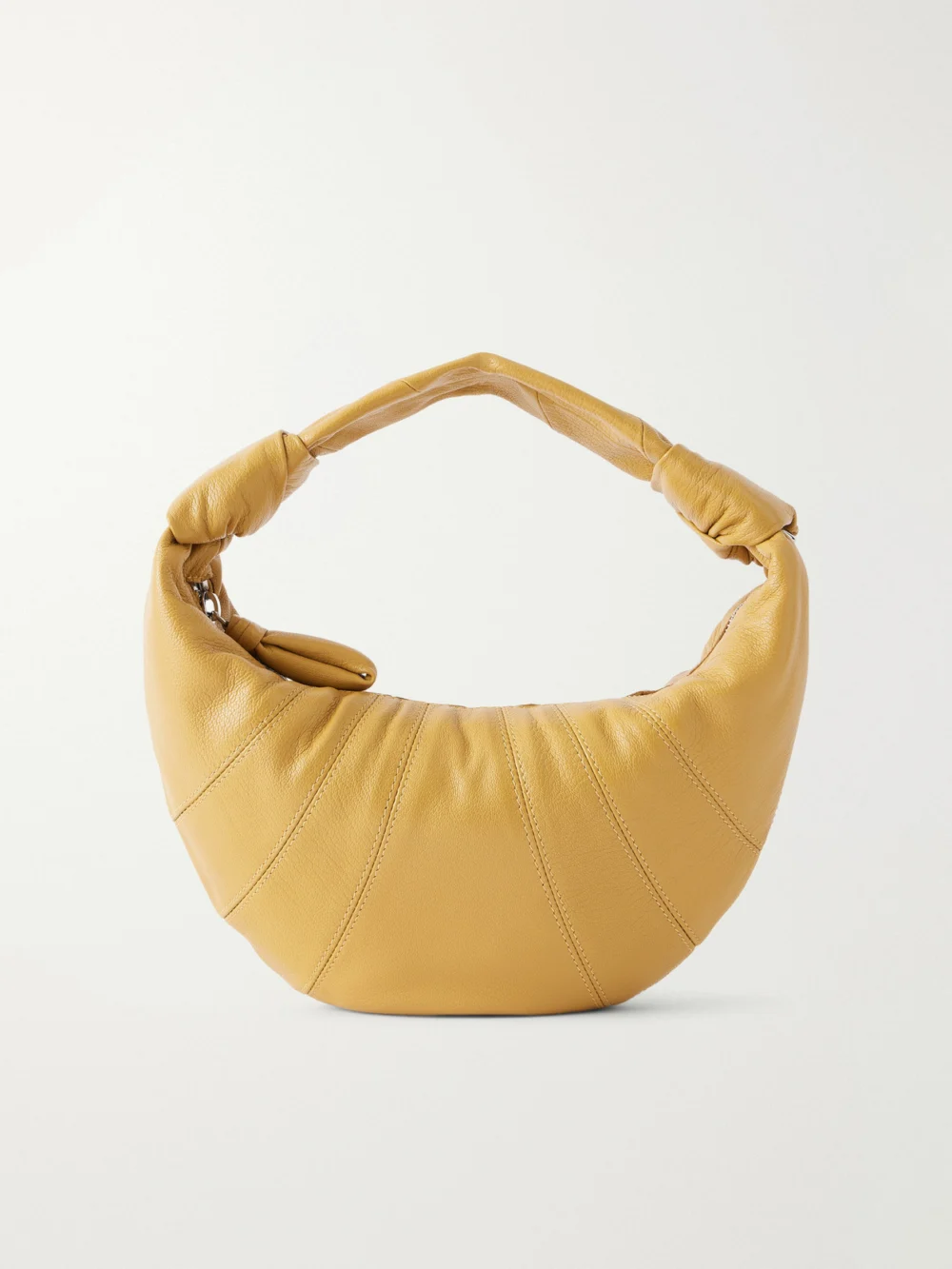 Lemaire Mini Fortune Croissant Paneled Leather Shoulder Bag in yellow