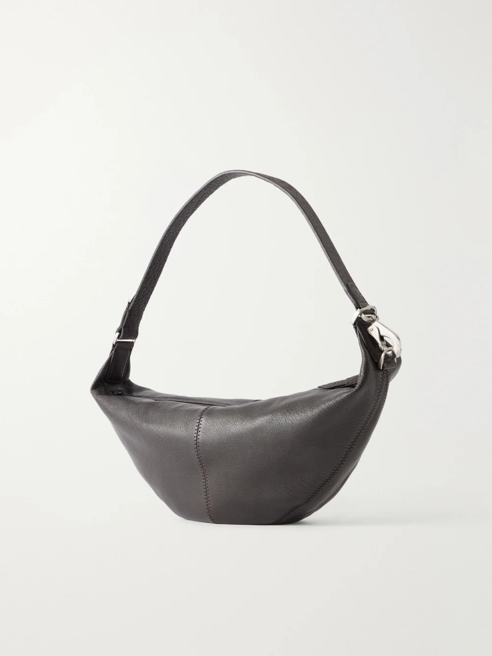 Back view of the Lemaire Quiver Clip Mini Paneled Full-grain Leather Shoulder Bag