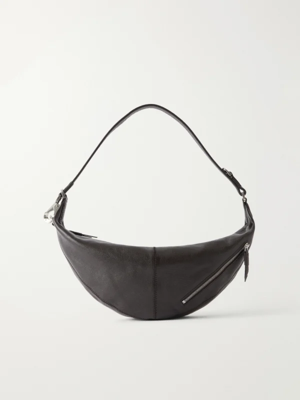 Lemaire Quiver Clip Mini Paneled Full-grain Leather Shoulder Bag