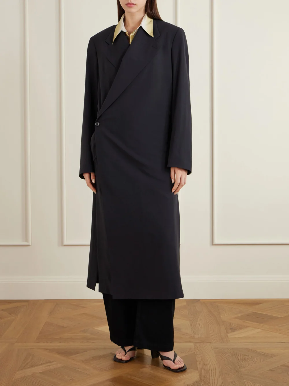 Lemaire Wool-crepe Coat, worn by a model