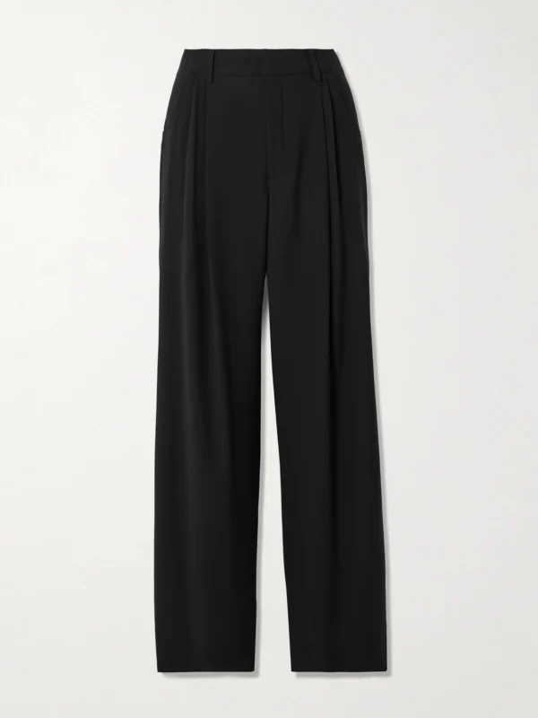 Liberowe Annie Pleated Wool Wide-leg Pants