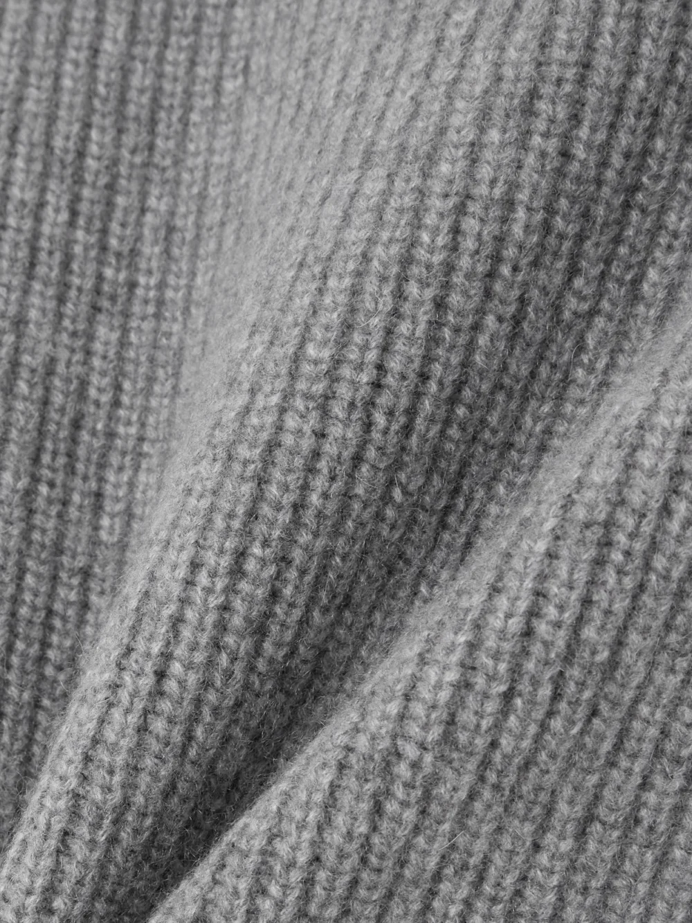 Close-up detail of the Liberowe Mathilde Ribbed Cashmere Mini Skirt
