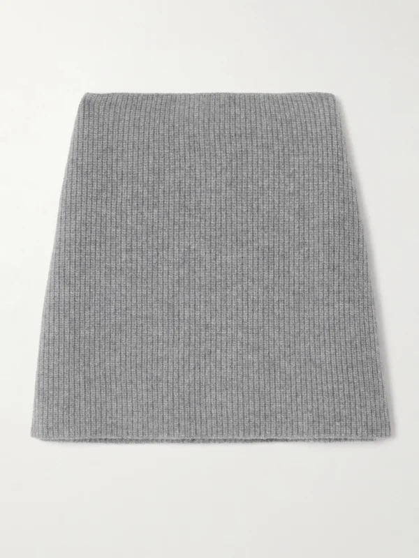 Liberowe Mathilde Ribbed Cashmere Mini Skirt