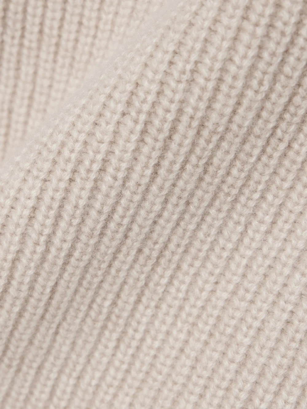 Close-up detail of the Liberowe Ribbed Cashmere Mini Skirt