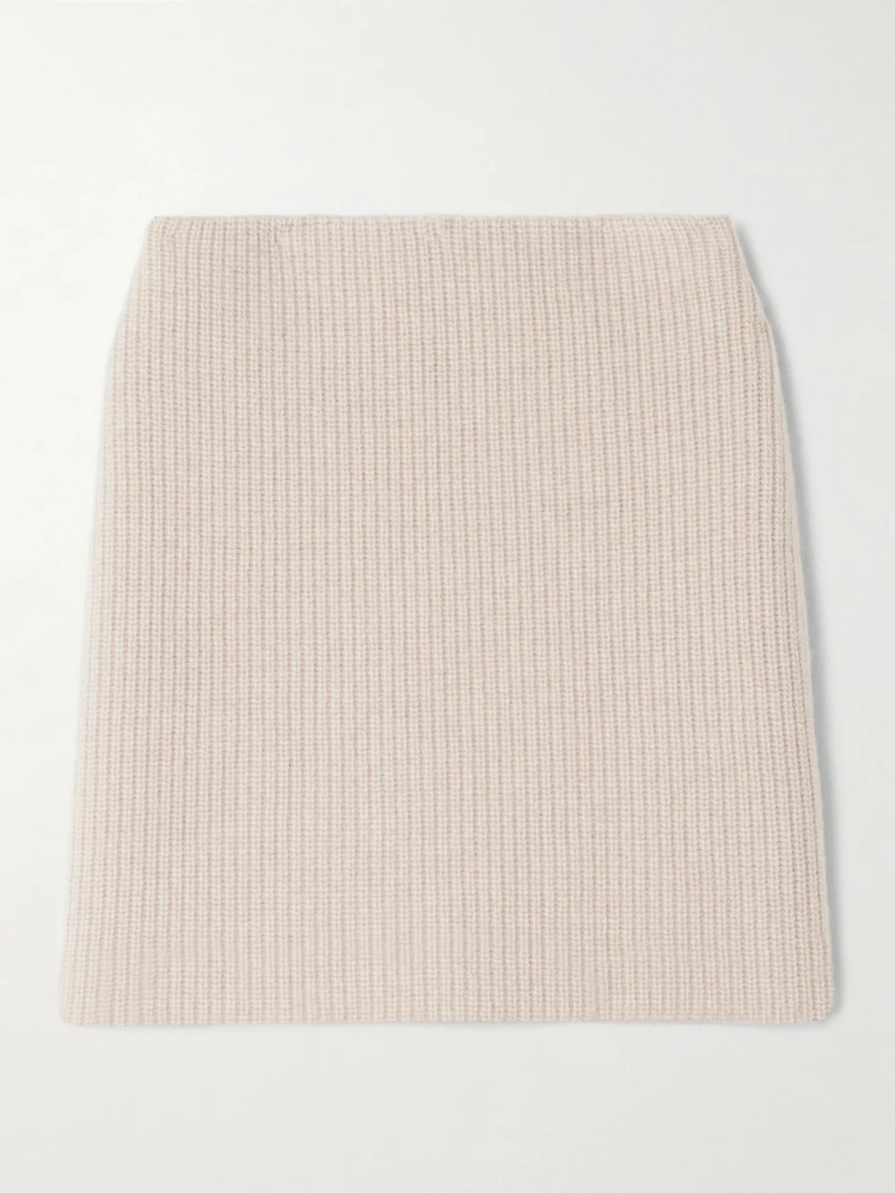 Liberowe Ribbed Cashmere Mini Skirt in beige