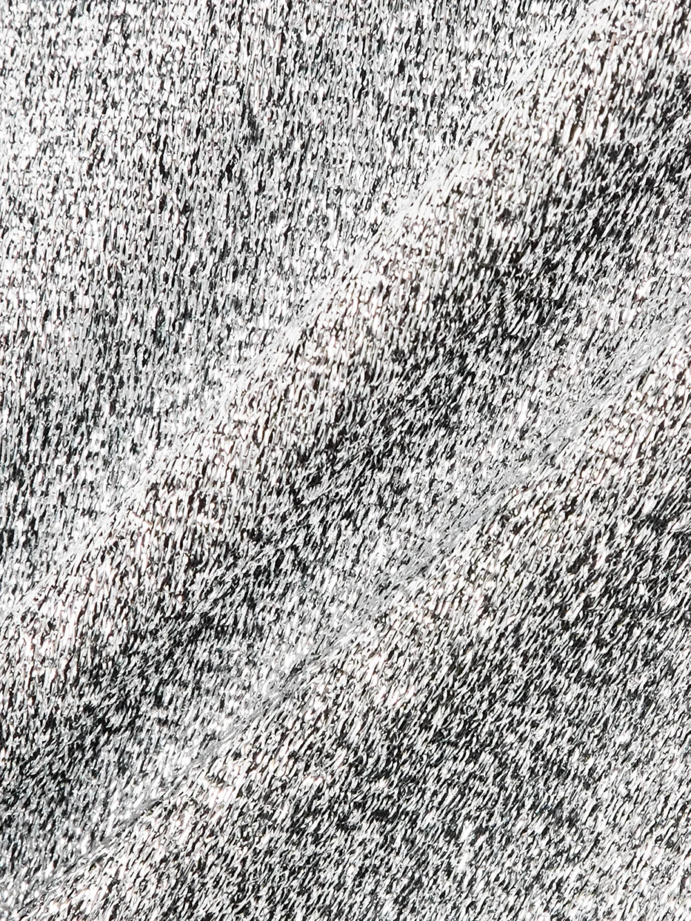 Close-up detail of the Liberowe Roberta Scarf-detailed Metallic Knitted Top