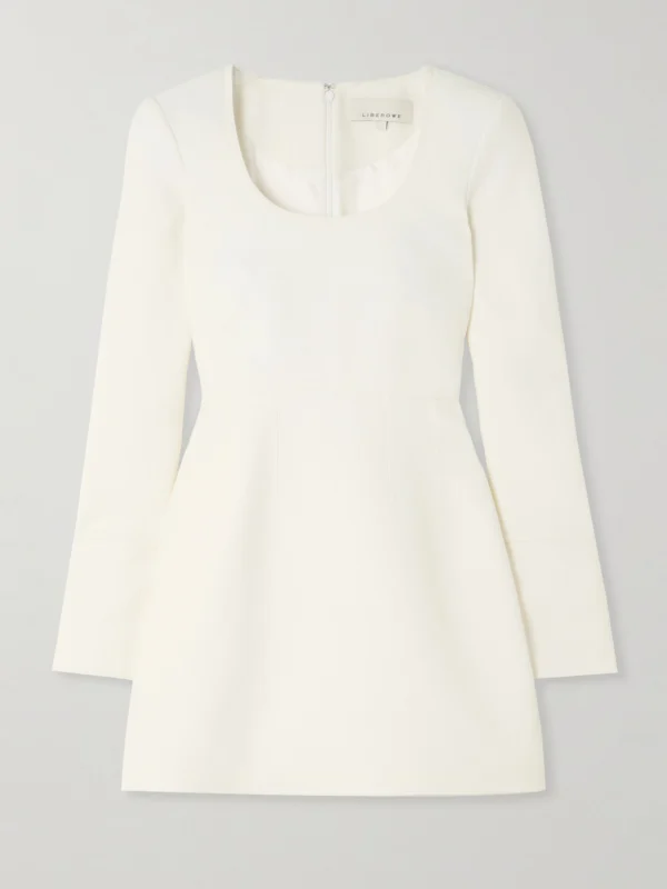 Liberowe + the Vanguard Amber Wool-crepe Mini Dress