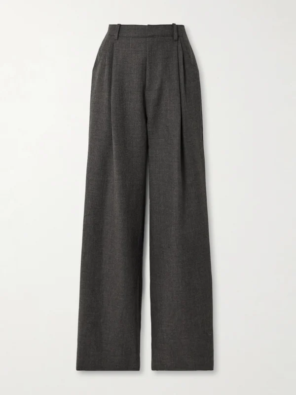 Liberowe + the Vanguard Annie Pleated Wool Wide-leg Pants