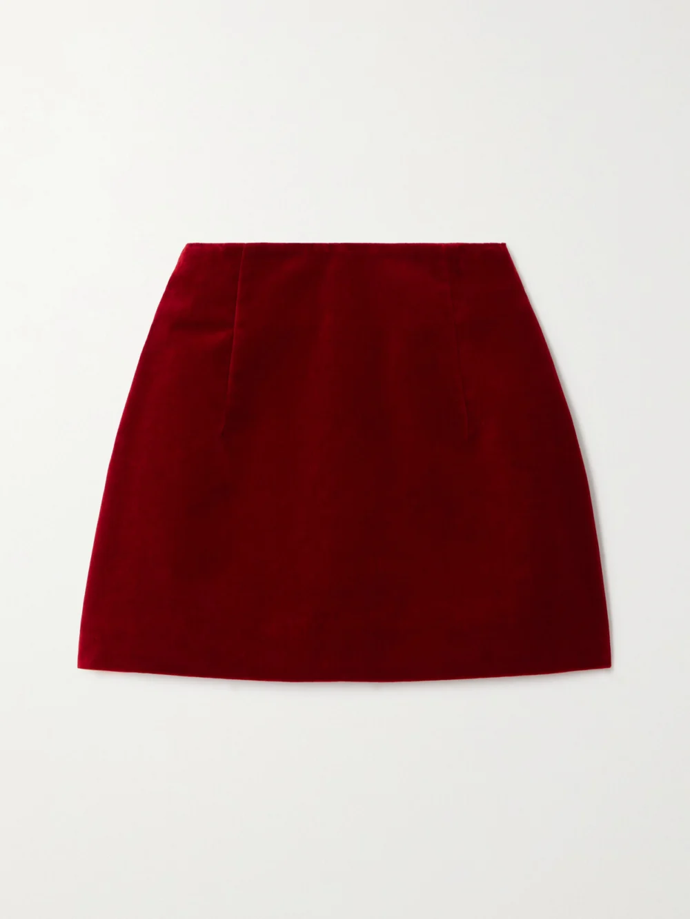 Liberowe Vera Cotton-velvet Mini Skirt in red