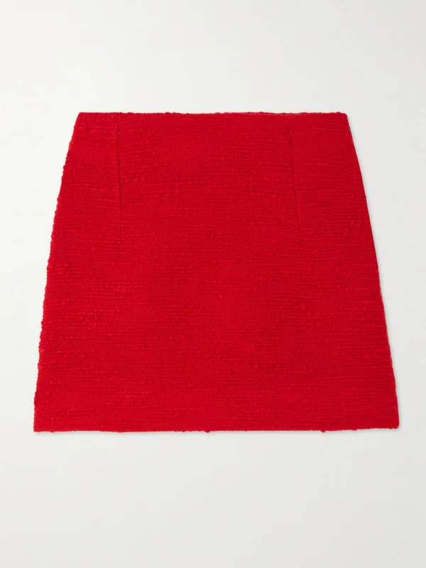 Liberowe Vera Darted Wool-blend Bouclé-tweed Mini Skirt