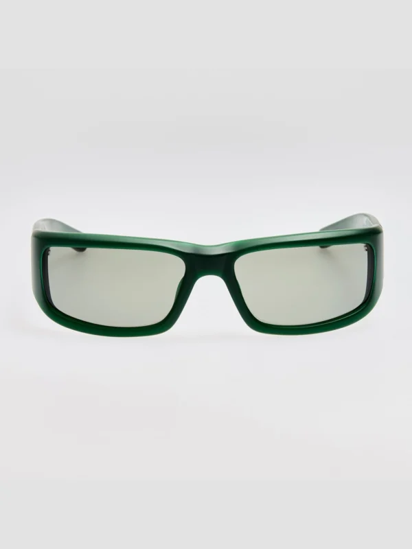 Linda Farrow Aero Sunglasses in Matt Green
