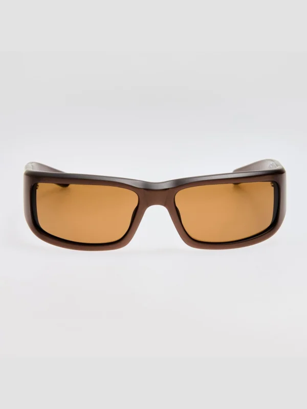 Linda Farrow Aero Sunglasses in Metallic Bronze