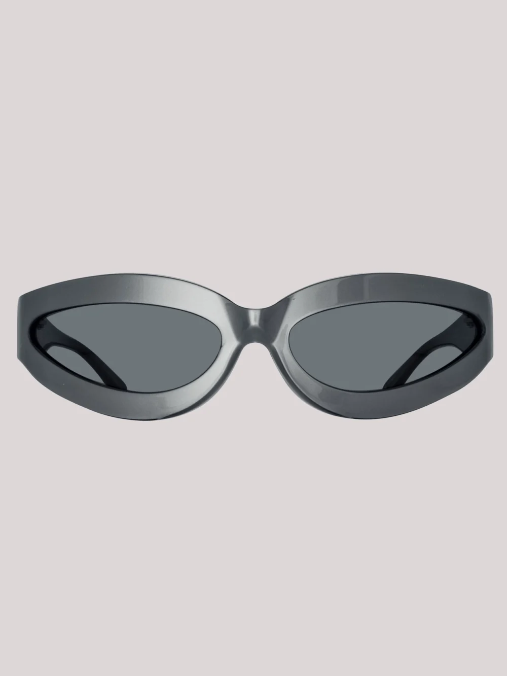 Linda Farrow Agnes Wrap Sunglasses in silver