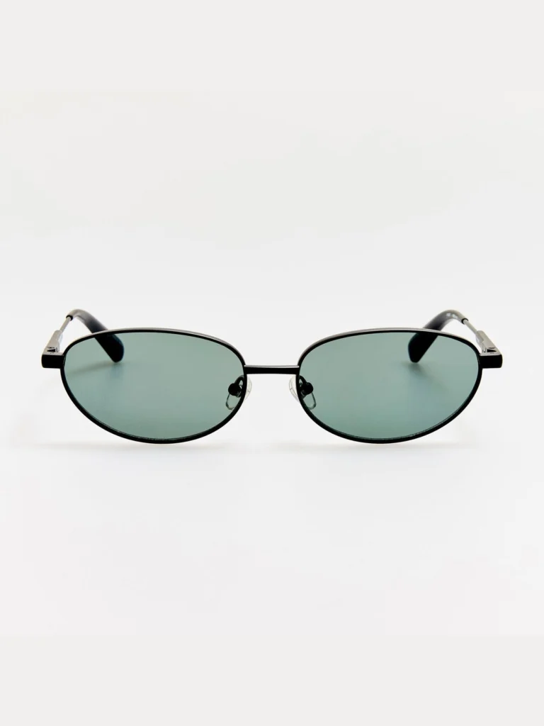 Linda Farrow Alba Sunglasses in Matt Black