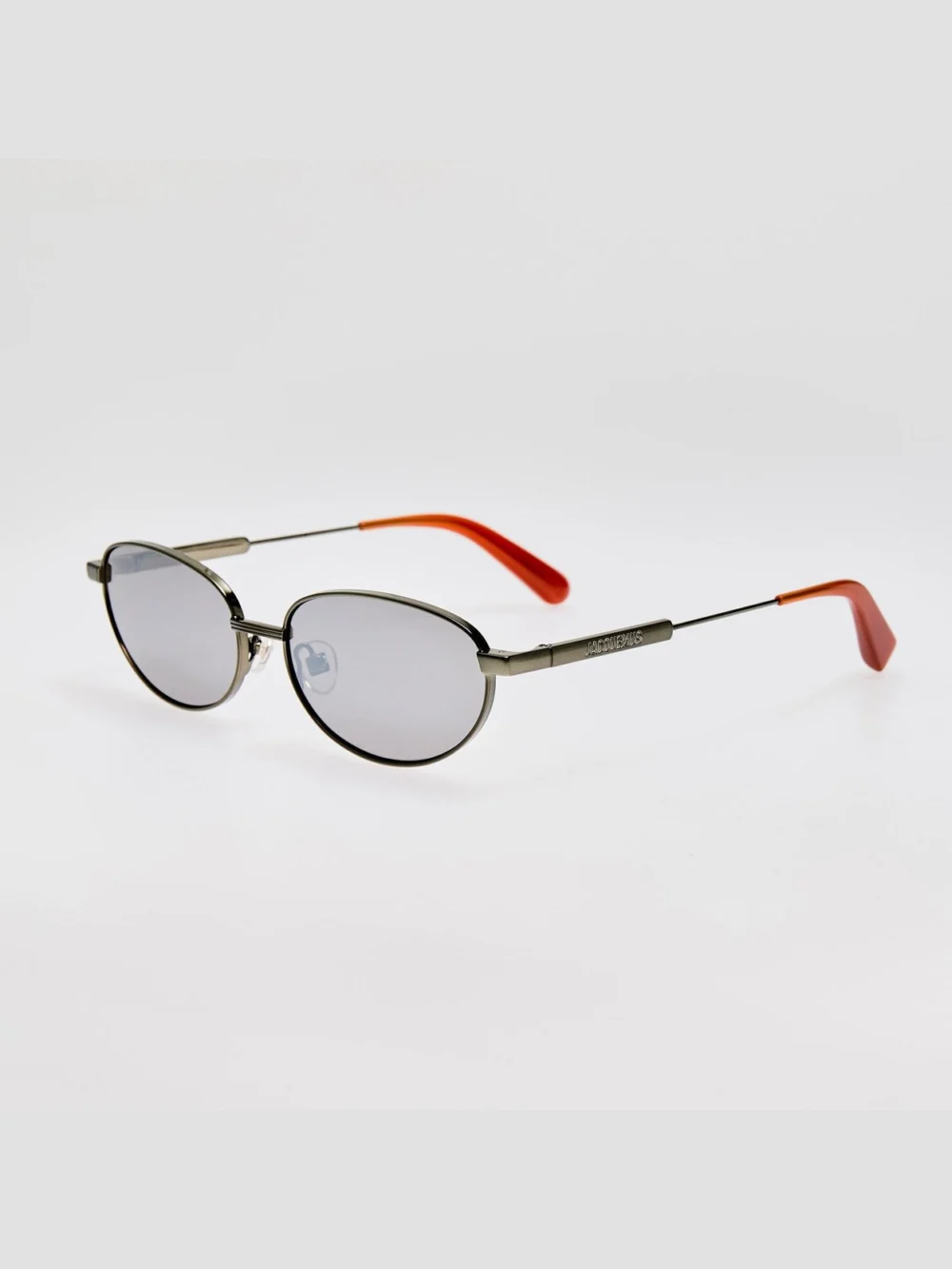 Linda Farrow Alba Sunglasses, shiny green and silver, view 2