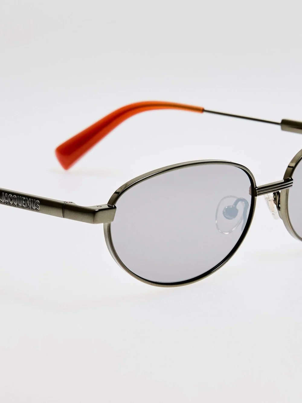 Linda Farrow Alba Sunglasses, shiny green and silver, view 5