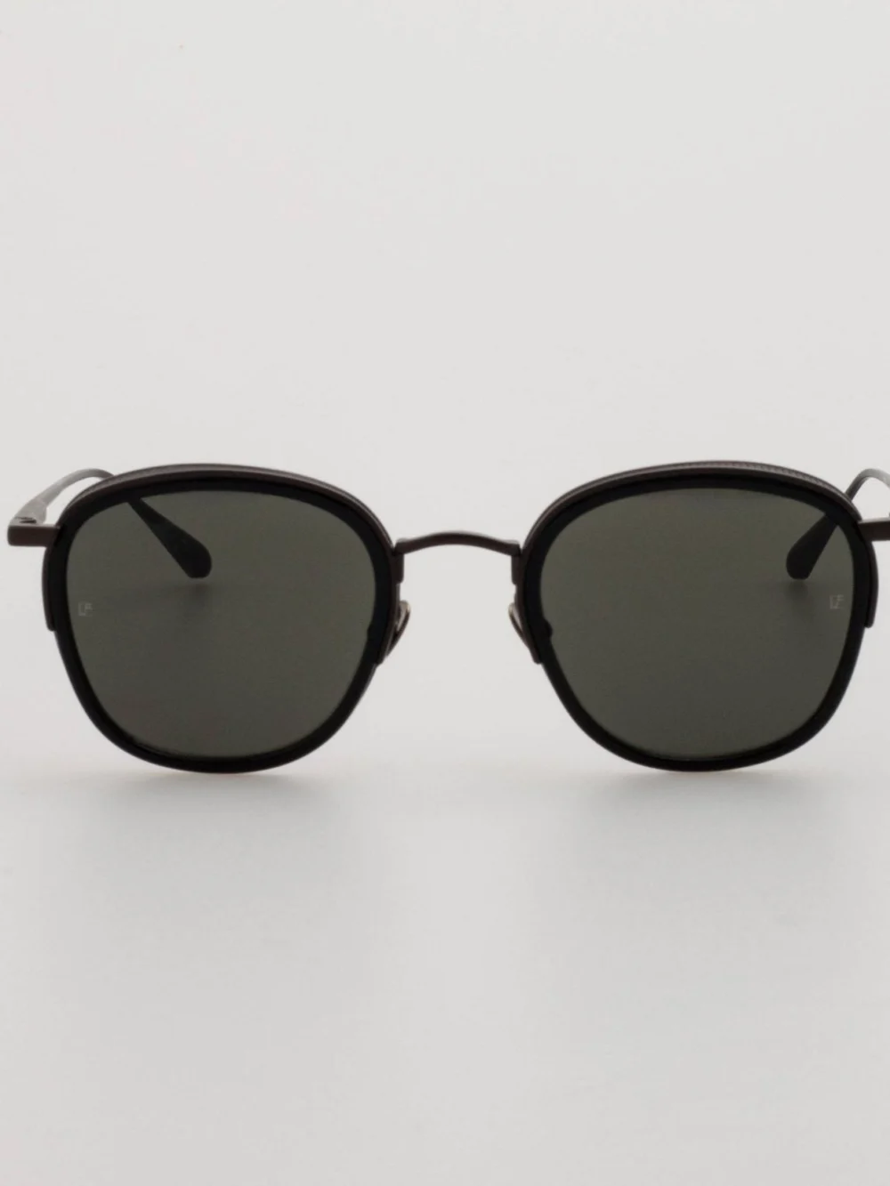 Linda Farrow Aldrin Sunglasses in black matt nickel