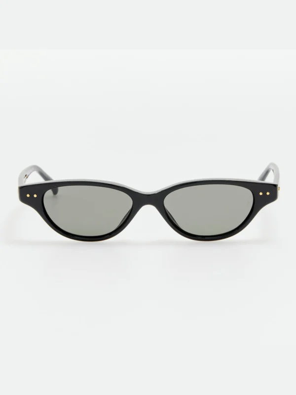 Linda Farrow Alessandra Sunglasses in Black