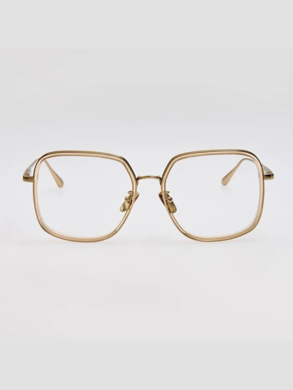 Linda Farrow Alicia Optical in 22K Gold and Ash