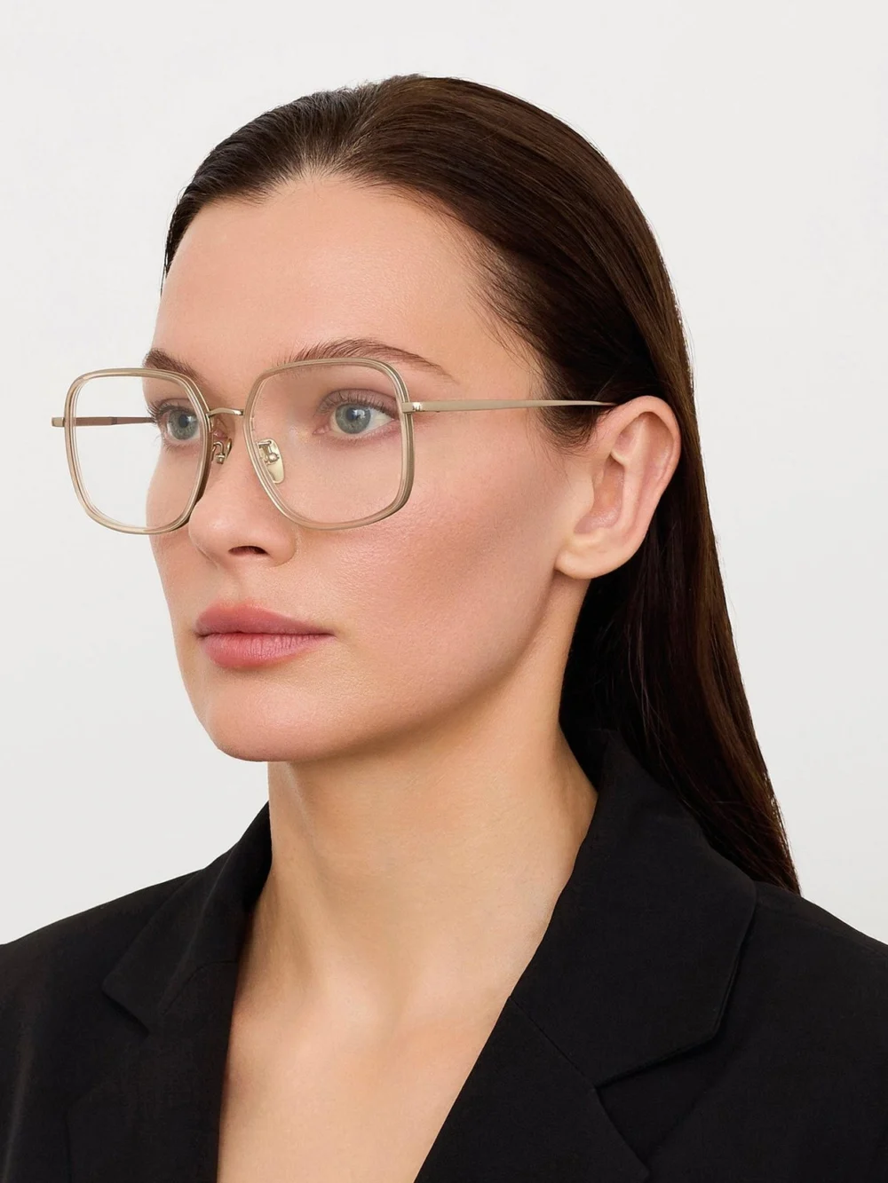 Linda Farrow Alicia Optical, 22k gold and ash, view 3