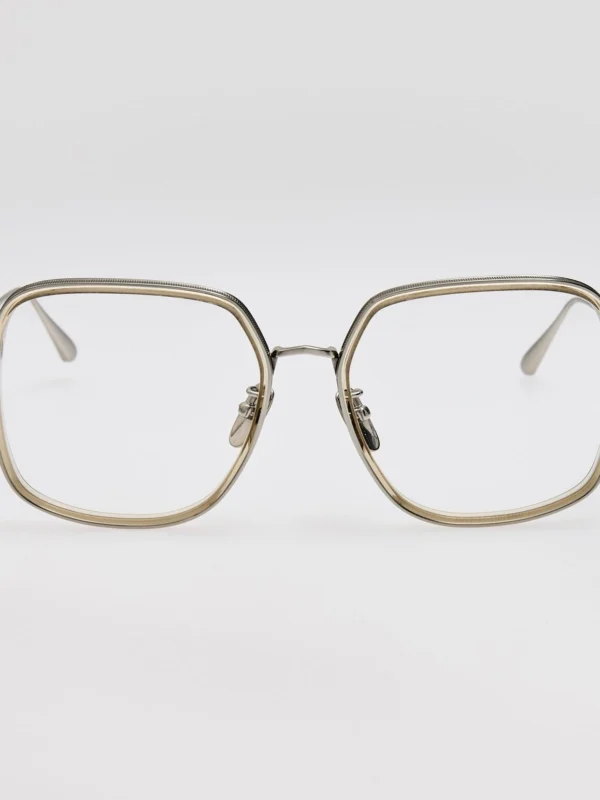 Linda Farrow Alicia Optical in 22K White Gold and Truffle