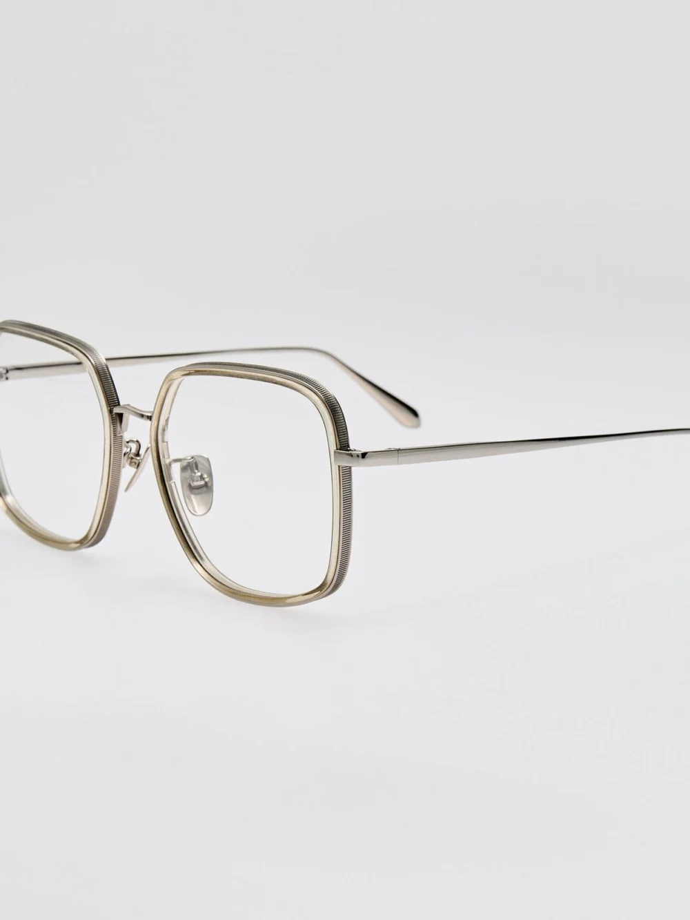 Linda Farrow Alicia Optical, 22k white gold and truffle, view 2