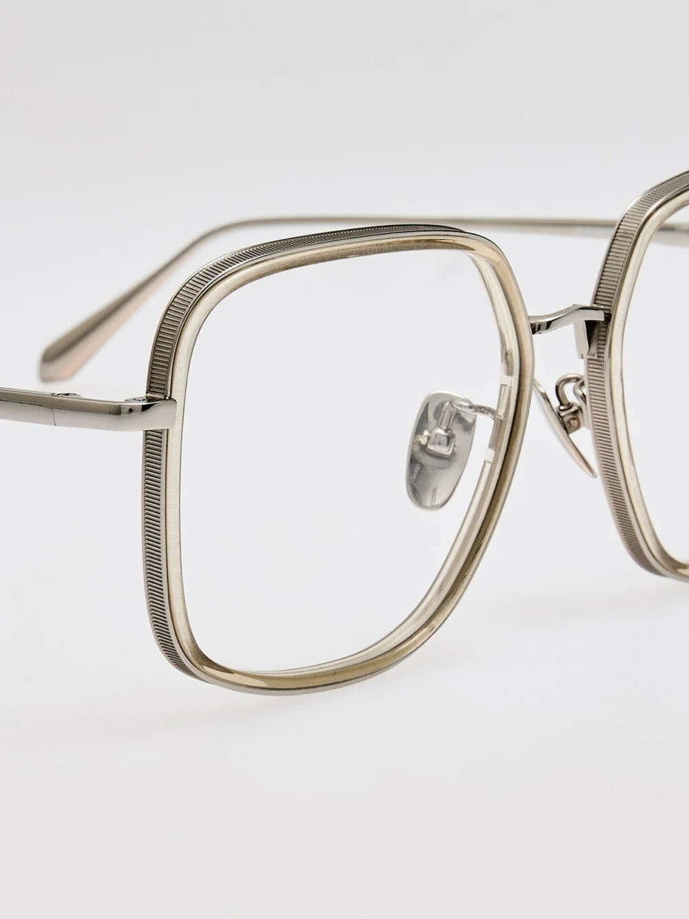 Linda Farrow Alicia Optical, 22k white gold and truffle, view 4