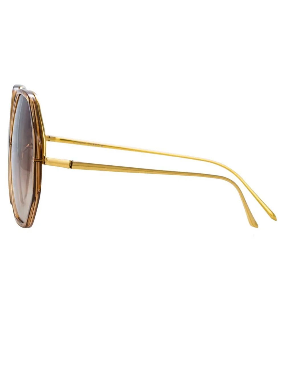 Linda Farrow Alona Optical Frame, brown frame, view 2