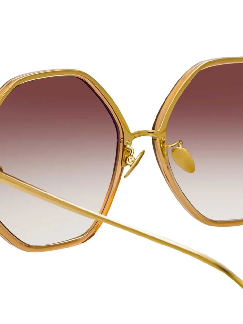 Linda Farrow Alona Optical Frame, brown frame, view 4