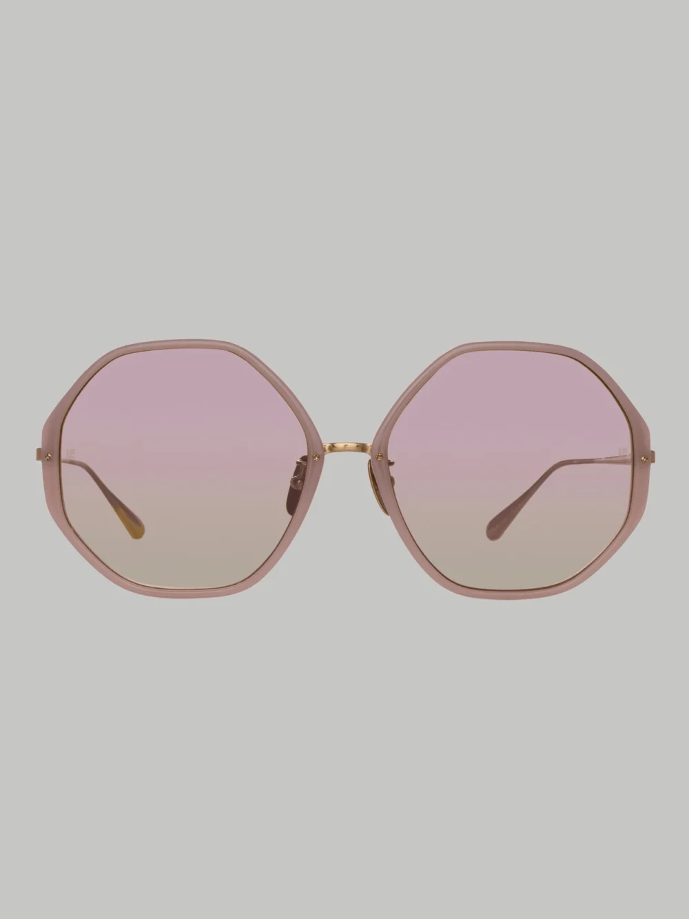 Linda Farrow Alona Sunglasses in 22k gold and lilac