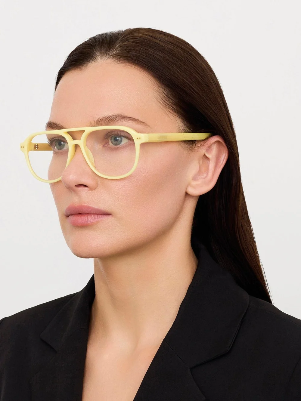 Linda Farrow Altu Optical, yellow stripe, view 3