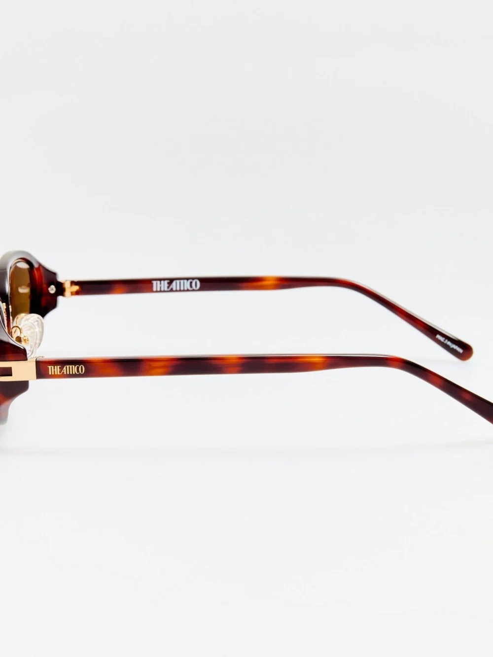 Linda Farrow Ambra Oval Sunglasses, tortoiseshell, view 5