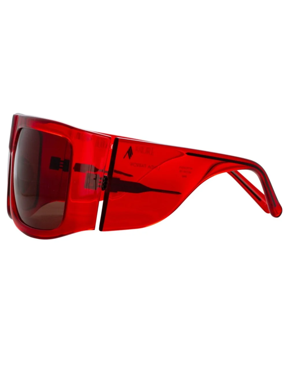 Linda Farrow Andre Oversized Sunglasses, red, view 2