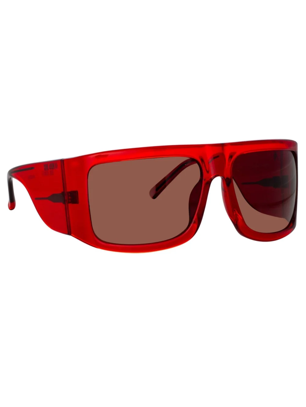 Linda Farrow Andre Oversized Sunglasses, red, view 4