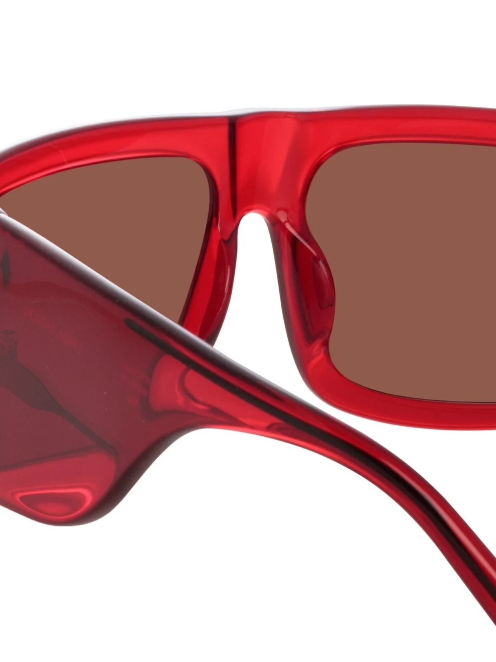 Linda Farrow Andre Oversized Sunglasses, red, view 5