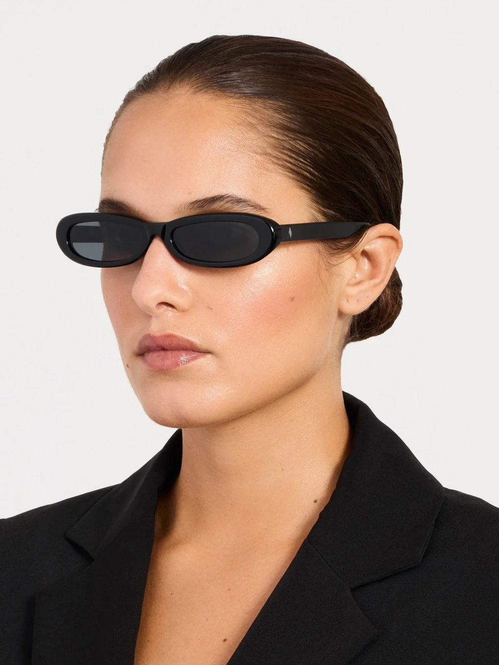 Linda Farrow Andrea Sunglasses, black, view 3