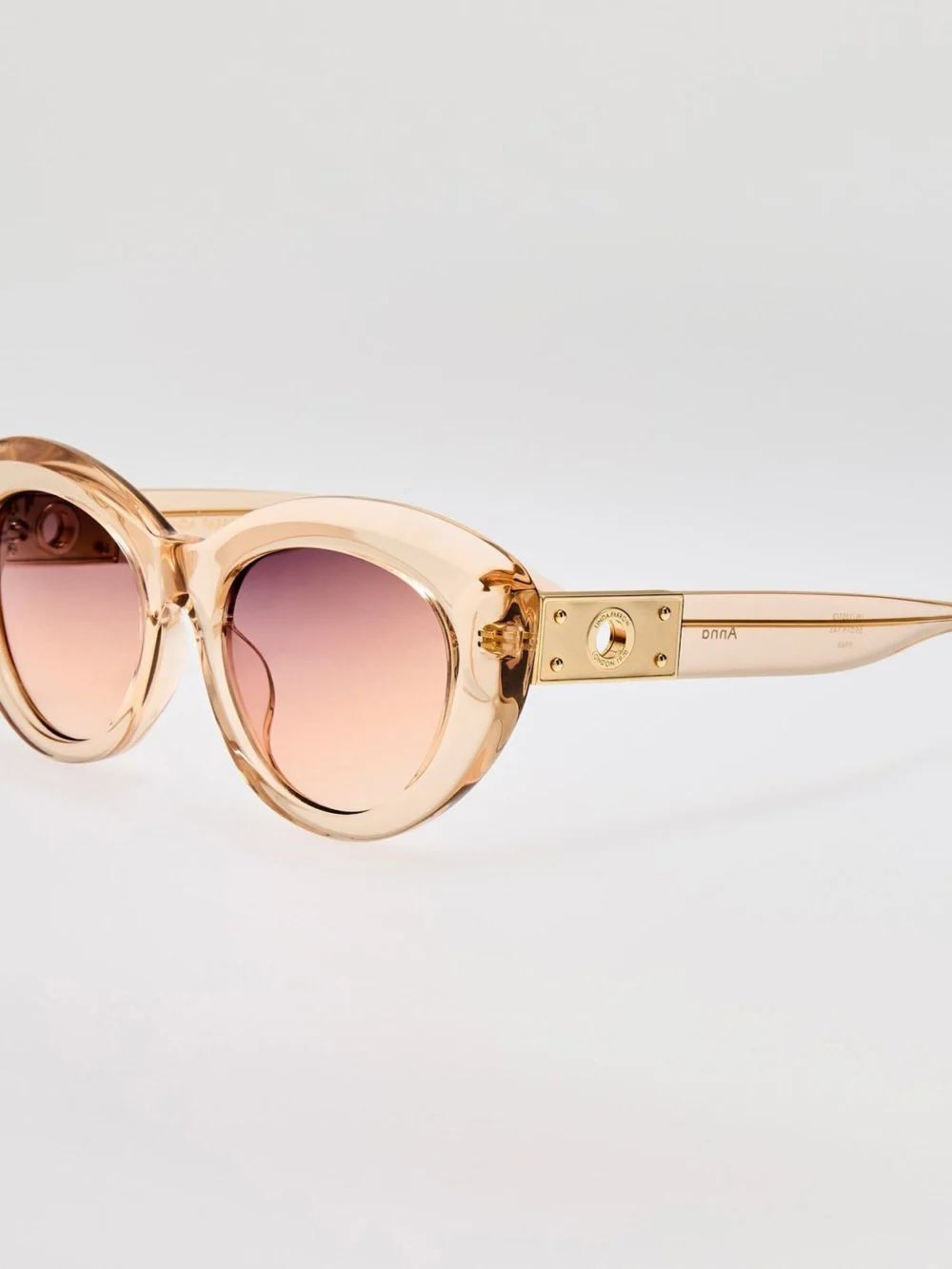 Linda Farrow Anna Sunglasses, ash, view 2