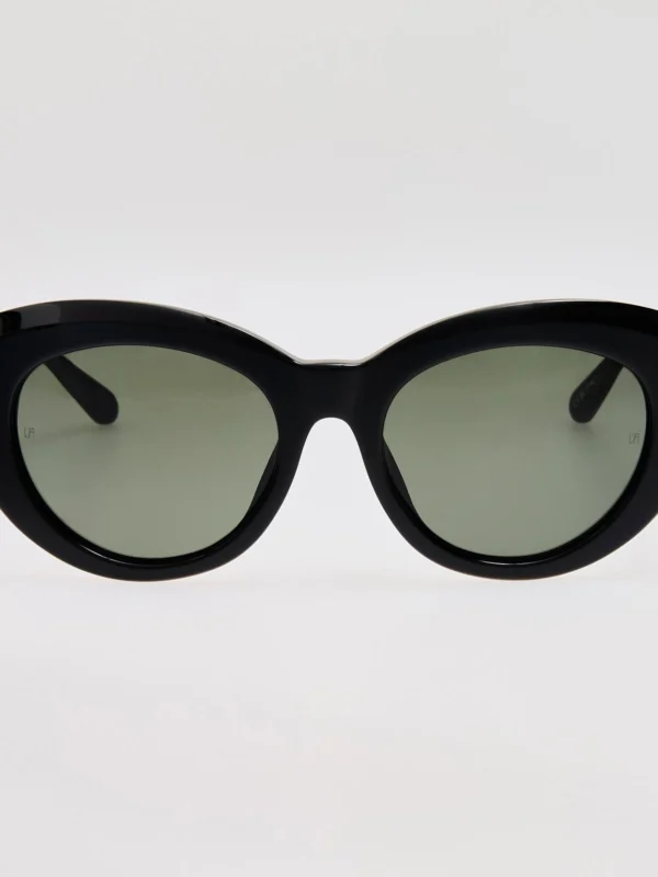 Linda Farrow Anna Sunglasses in Black